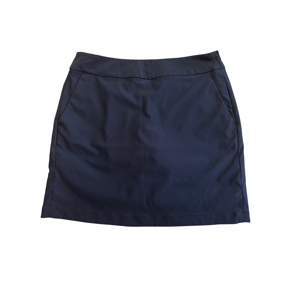 Nike Golf Dri-FIT Womens 4 Black Athletic Tennis Skirt Side Zip Built-in Shorts